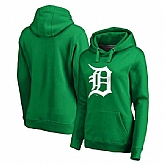 Women Detroit Tigers Fanatics Branded Kelly Green St. Patrick's Day White Logo Pullover Hoodie,baseball caps,new era cap wholesale,wholesale hats